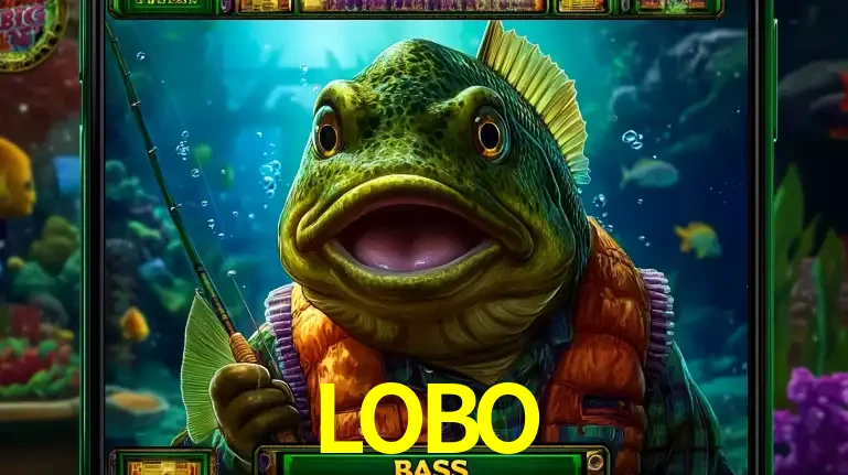 Personagem de peixe pescador do popular jogo de slot com tema de pescaria, uma das emocionantes opções de caça-níqueis para jogar e ganhar no cassino LOBO.