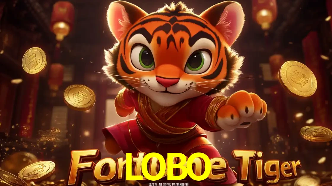 O carismático mascote do jogo de slot Fortune Tiger, um tigre fofo em pose de artes marciais, pronto para trazer sorte e multiplicadores de ganhos no cassino online LOBO.